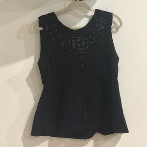 Zara beaded peplum tank